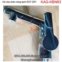 Vòi rửa chén rút dây nóng lạnhKAG-KBN63