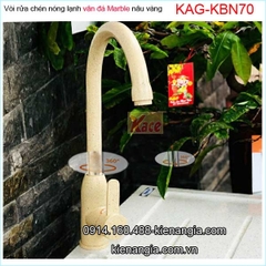 Vòi rửa chén vân đá mài nâu vàng nóng lạnh KAG-KBN70