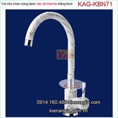 Vòi rửa chén vân đá Marble trắng vân khói nóng lạnh KAG-KBN71