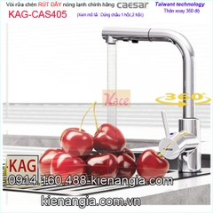 Vòi RÚT DÂY rửa chén nóng lạnh Caesar chính hãng KAG-CAS405