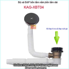 Xả bồn tắm nằmxả đạp lò xo bồn tắm dài KAG-XBT04