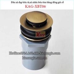 Xả đạp bồn tắm bằng đồng giả cổ KAG-XBT06