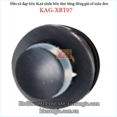 Xả đạp bồn tắm bằng đồng giả cổ màu đen KAG-XBT07