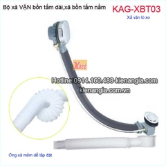 Xả vặn bồn tắm nằmxả bồn tắm dài lò xo KAG-XBT03