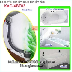 Xả vặn bồn tắm nằmxả bồn tắm dài lò xo KAG-XBT03