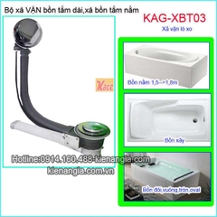 Xả vặn bồn tắm nằmxả bồn tắm dài lò xo KAG-XBT03