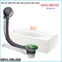 Xả vặn bồn tắm nằmxả bồn tắm dài lò xo KAG-XBT03