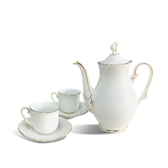 Bộ trà 1.2L - Tiệp (Royal) - Viền Chỉ Vàng