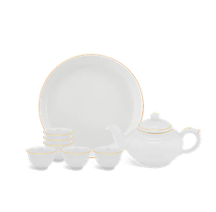 Bộ trà 0.35 L - Jasmine - Viền Chỉ Vàng