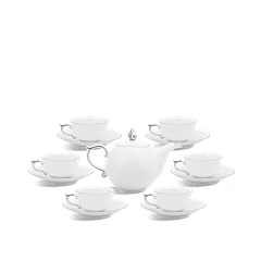 Bộ trà 0.7L - Mẫu đơn IFP - Chỉ Bạch Kim