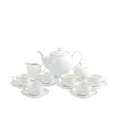 Bộ trà 1.1L - Camellia -  Viền chỉ vàng