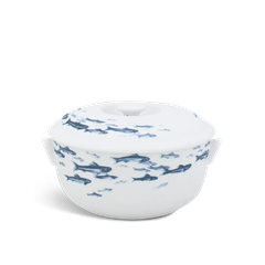 Thố 18 cm + nắp - Jasmine - Cá Cơm Sương Mờ