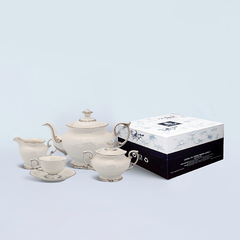 Bộ trà 1.3 L - Đài Các - Chỉ Bạch Kim