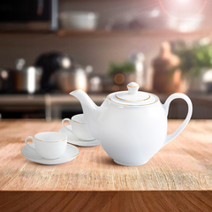Bộ trà 0.5 L - Camellia - Viền Chỉ Vàng