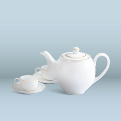 Bộ trà 0.5 L - Camellia - Viền Chỉ Vàng