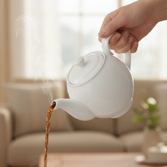 Bình trà 1.1 L + nắp - Camellia - Trắng