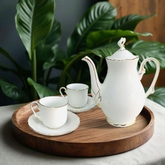 Bộ trà 1.2L - Tiệp (Royal) - Viền Chỉ Vàng