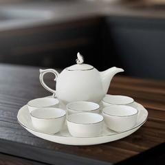 Bộ trà 0.3 L - Mẫu đơn - IFP Chỉ bạch kim