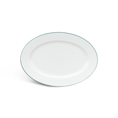 Dĩa Oval 25cm - Jasmine - Chỉ Xanh Lá