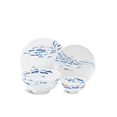 Bộ đồ ăn 10 sản phẩm - Jasmine - Cá Cơm Sương Mờ