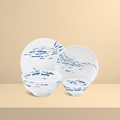 Bộ đồ ăn 10 sản phẩm - Jasmine - Cá Cơm Sương Mờ