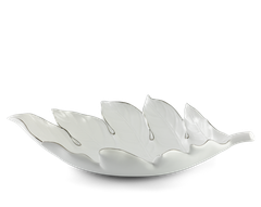 Dĩa trái cây Lá Sake 42.5 cm (Chỉ Bạch Kim)