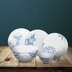 Bộ đồ ăn 17 sản phẩm - Timeless - Đại Dương Sương Mờ - L1