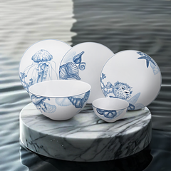 Bộ đồ ăn 17 sản phẩm - Timeless - Đại Dương Sương Mờ - L1