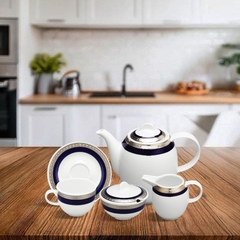 Bộ trà 1.3 L - Sago - Thiên Tuế xanh (Khắc nổi)