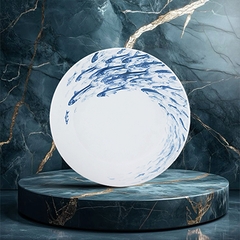 Dĩa tròn 25cm - Jasmine - Cá Cơm Sương Mờ
