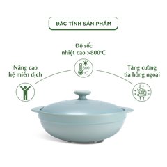 Nồi dưỡng sinh Luna 1.0 L + nắp (CK) - HealthyCook - Màu Xám 2