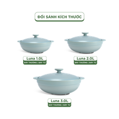 Nồi dưỡng sinh Luna 1.0 L + nắp (CK) - HealthyCook - Màu Xám 2