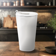 Ly sứ dưỡng sinh 0.48L (K1) + Nắp ống hút Trắng