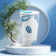 Ly sứ dưỡng sinh 0.48 L (K1) + nắp ống hút Đại Dương