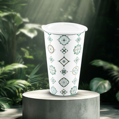 Ly sứ dưỡng sinh 0.48 L (K1) + nắp Dưỡng sinh Vintage (LTN)