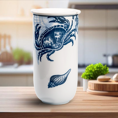 Ly sứ dưỡng sinh 0.48L (K4) + nắp Dưỡng sinh Đại Dương
