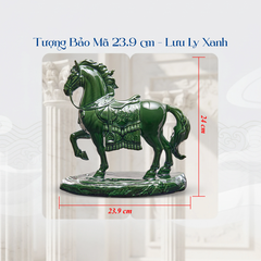 Tượng Bảo Mã 23.9 cm - Tượng - Lưu Ly Xanh