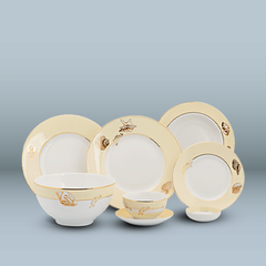 Bộ đồ ăn 6 người 25 sản phẩm - Camellia - Hương Biển Kem