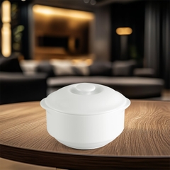 Thố 18 cm + nắp - Jasmine - Trắng Ngà