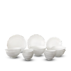 Bộ đồ ăn 14 sản phẩm - Mẫu đơn IFP - Chỉ Bạch Kim