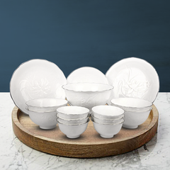 Bộ đồ ăn 14 sản phẩm - SEN IFP - Chỉ Bạch Kim
