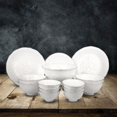 Bộ đồ ăn 14 sản phẩm - SEN IFP - Chỉ Bạch Kim