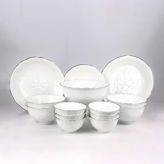 Bộ đồ ăn 14 sản phẩm - SEN IFP - Chỉ Bạch Kim