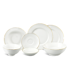Bộ đồ ăn 10 người 36sp - Jasmine - Viền Chỉ Vàng