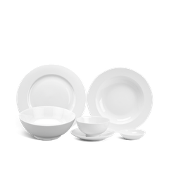 Bộ đồ ăn 22 sản phẩm - Jasmine - Trắng