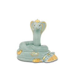 Tượng Rắn Thanh Xà 23cm - Men ngọc (bóng) 2 (V)