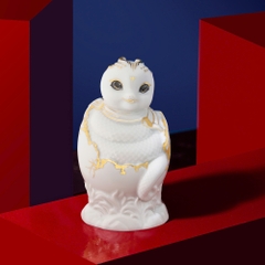 Tượng Rắn Phúc Thái 9.8 cm - Trắng