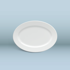 Dĩa Oval 21 Cm - Jasmine Lys - Trắng Ngà