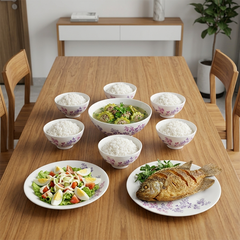 Bộ đồ ăn 9 sản phẩm - Daisy - Cỏ Tím