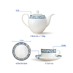 Bộ trà 0.5L - Camellia - Chim Lạc Vàng